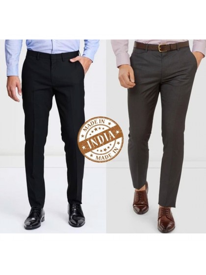Combo Trend Setter India Elite Men's Trouser- Set of 2 Trousers